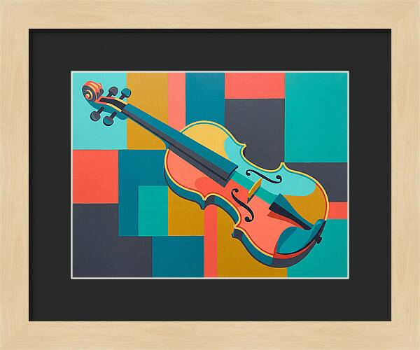 Vibrant Violin Composition
