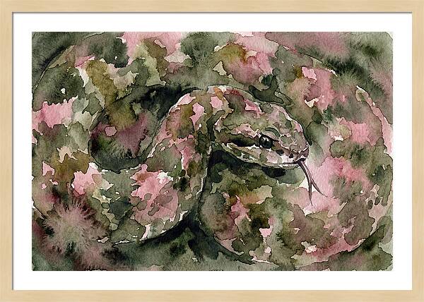 Vibrant Viper Watercolor