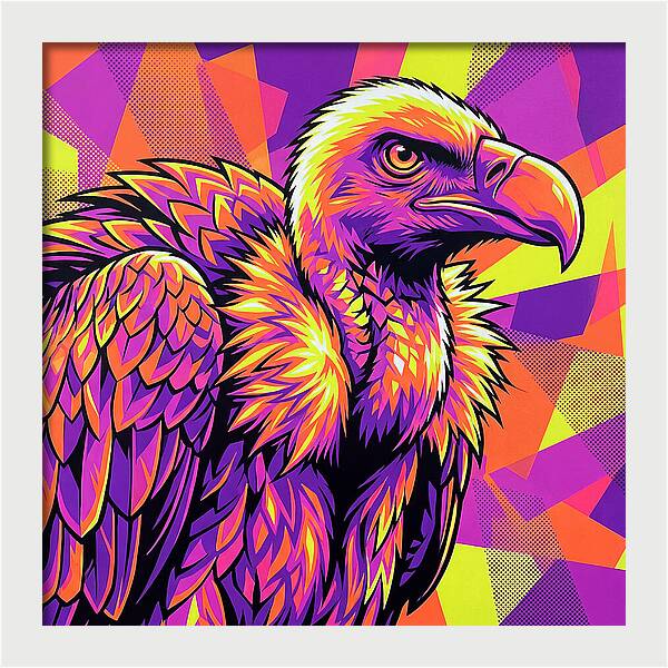 Vibrant Vulture Portrait