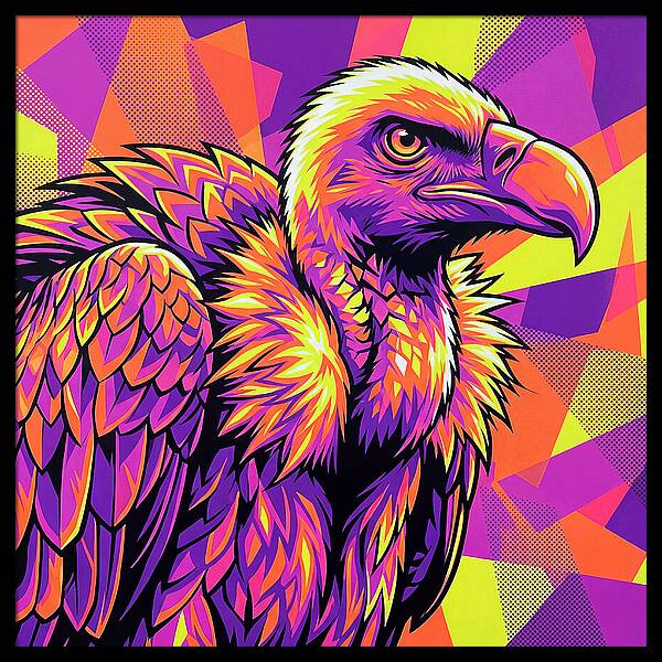 Vibrant Vulture Portrait