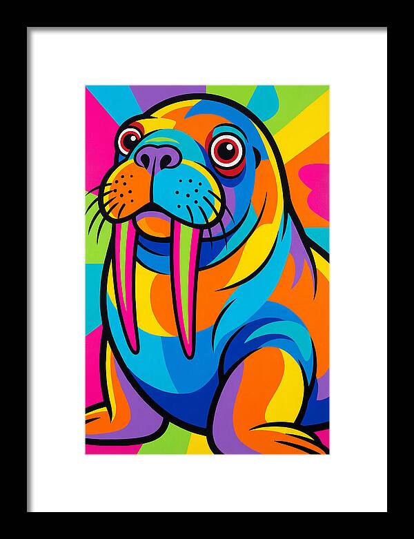 Vibrant Walrus Portrait