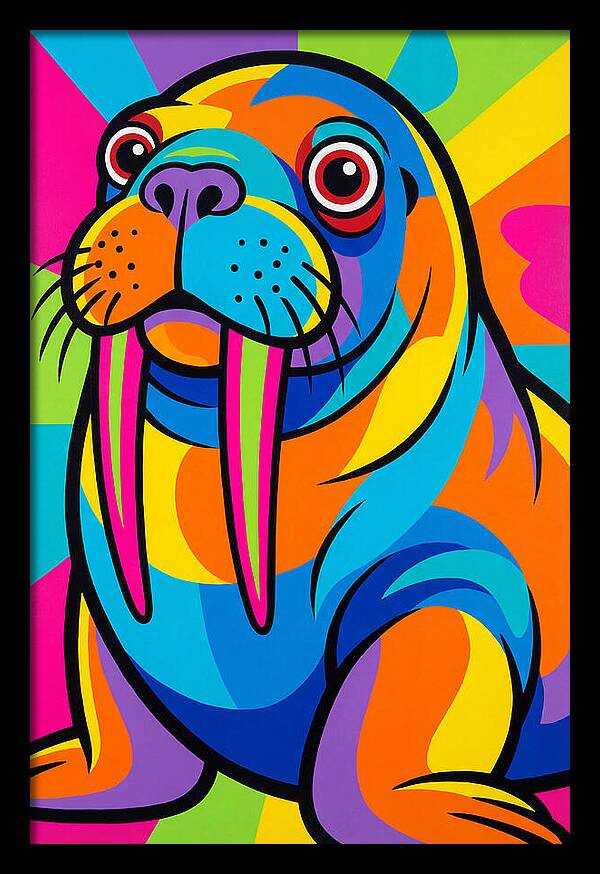 Vibrant Walrus Portrait
