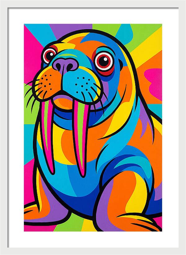 Vibrant Walrus Portrait