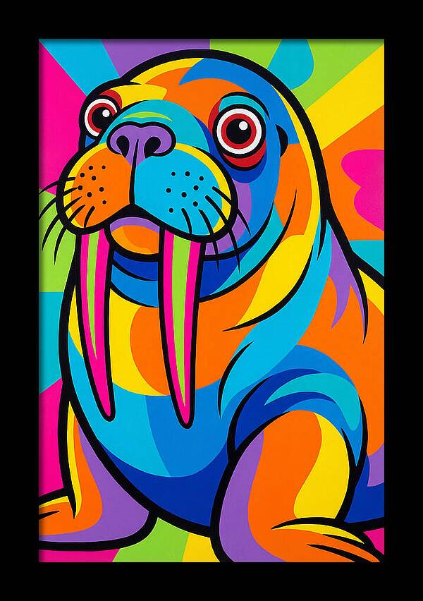 Vibrant Walrus Portrait