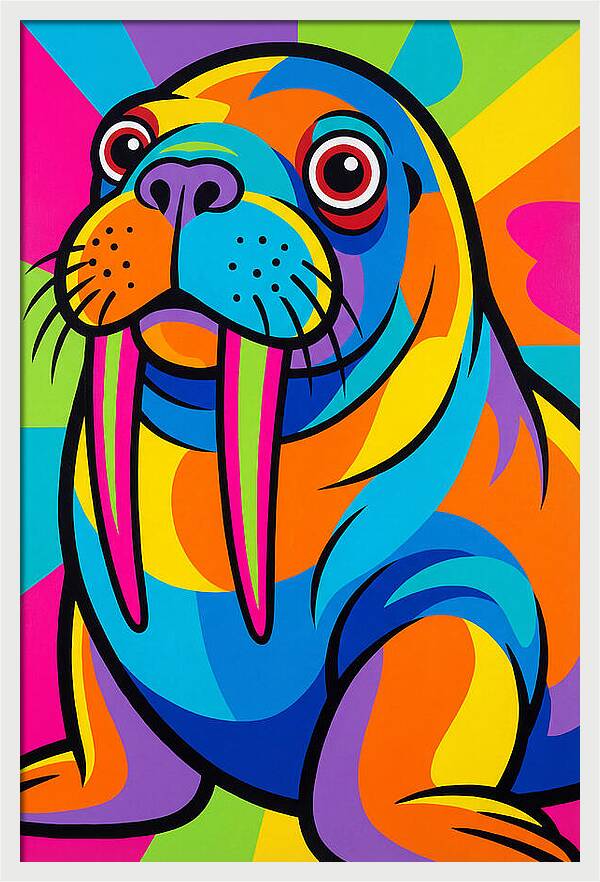 Vibrant Walrus Portrait