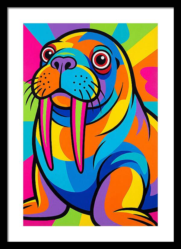 Vibrant Walrus Portrait