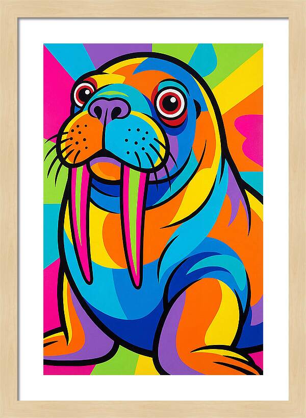 Vibrant Walrus Portrait