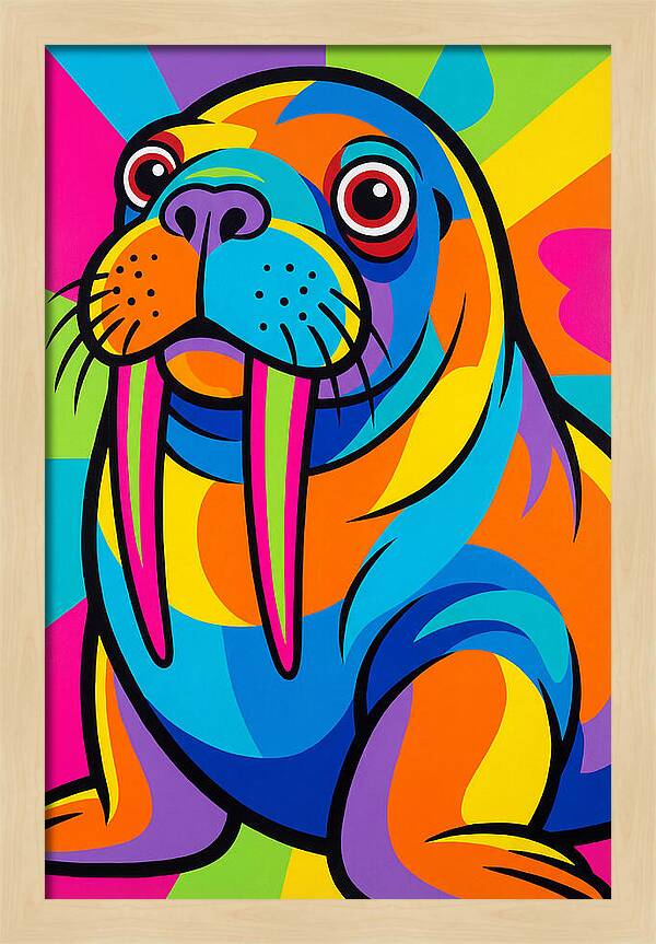 Vibrant Walrus Portrait