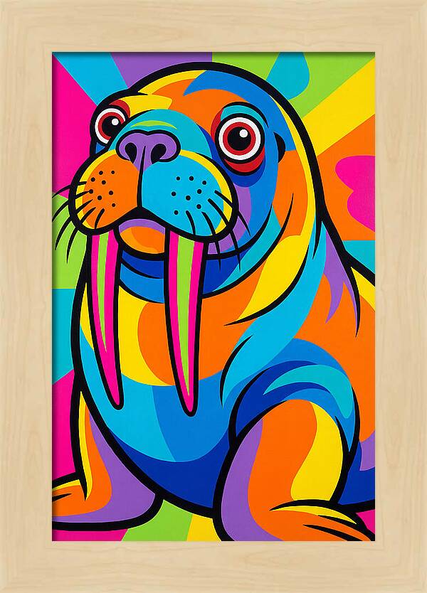 Vibrant Walrus Portrait