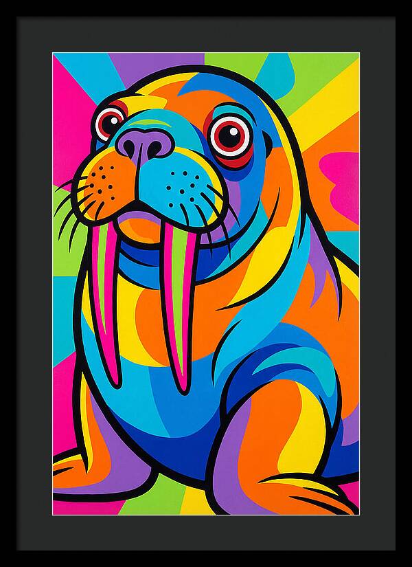 Vibrant Walrus Portrait