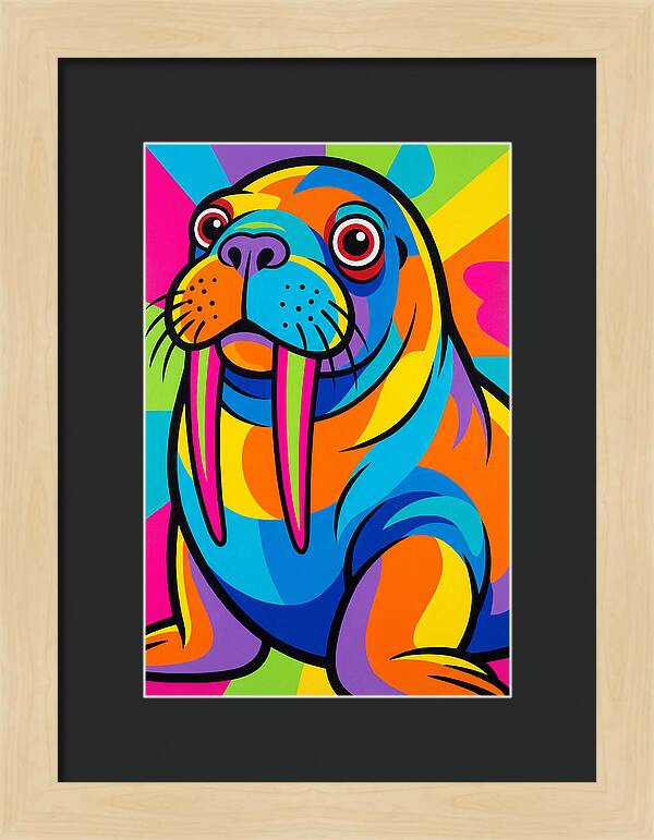 Vibrant Walrus Portrait