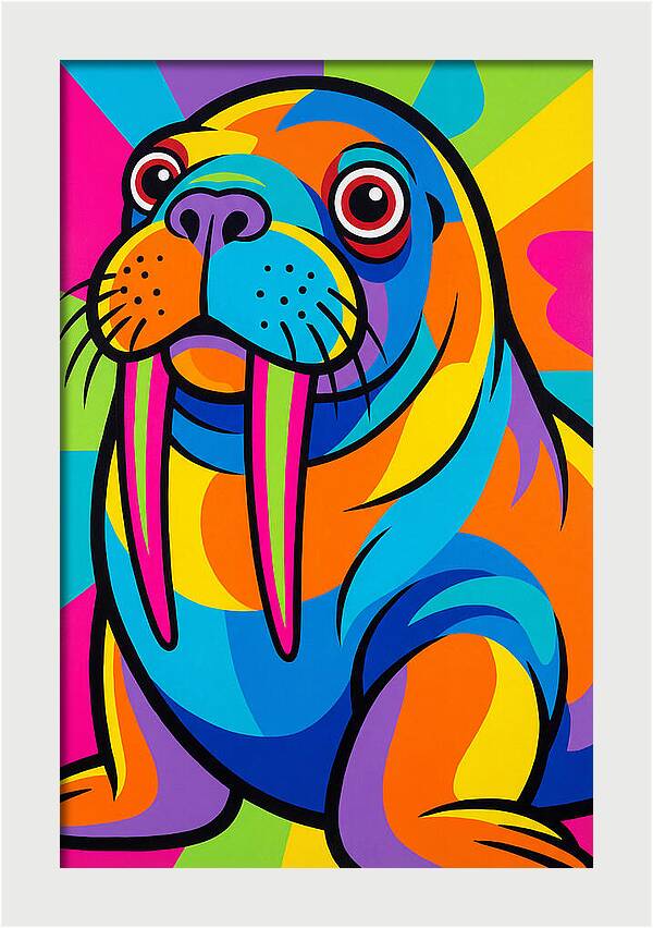 Vibrant Walrus Portrait