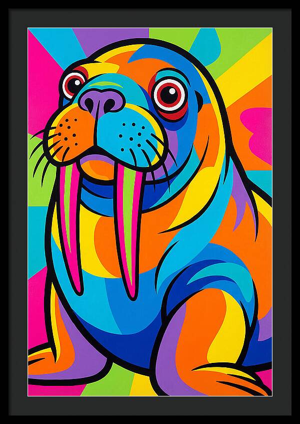 Vibrant Walrus Portrait