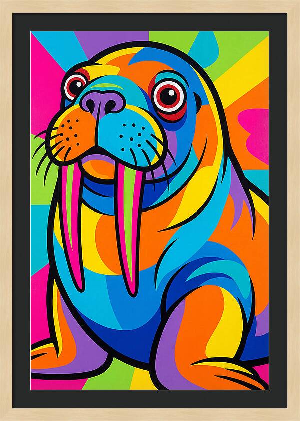 Vibrant Walrus Portrait