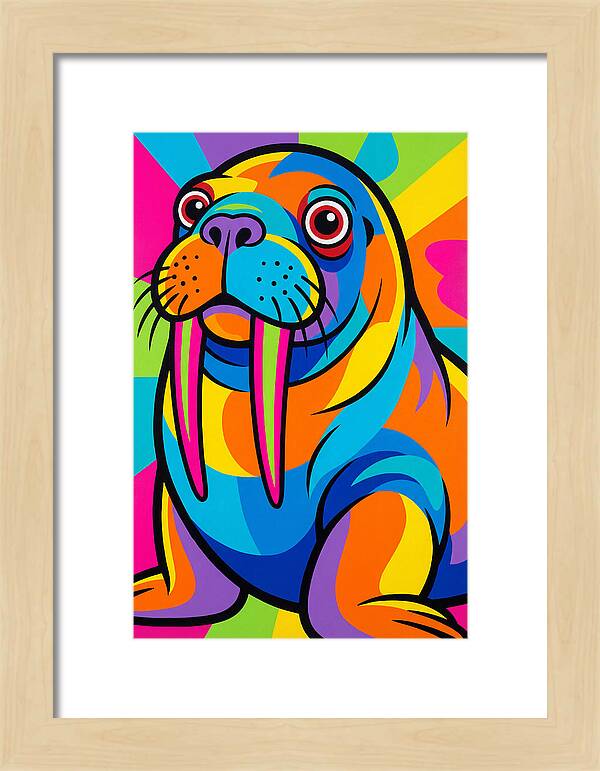 Vibrant Walrus Portrait