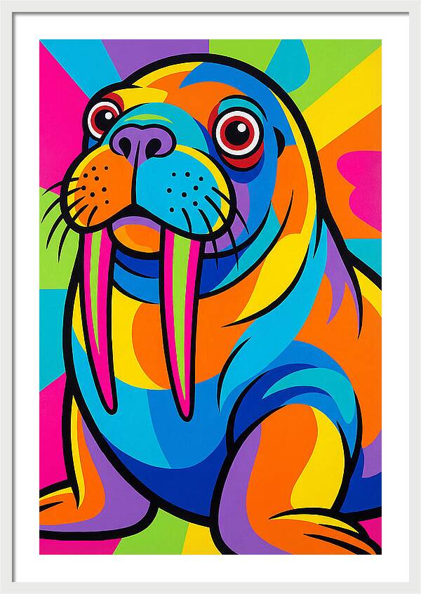 Vibrant Walrus Portrait