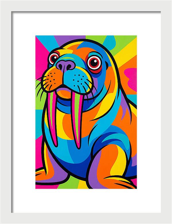 Vibrant Walrus Portrait
