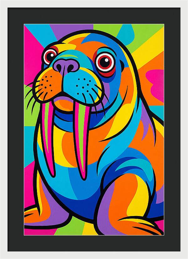 Vibrant Walrus Portrait