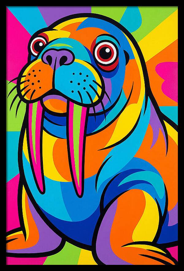 Vibrant Walrus Portrait