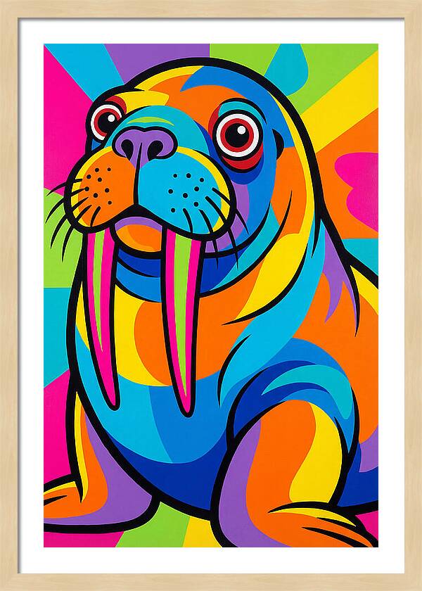 Vibrant Walrus Portrait