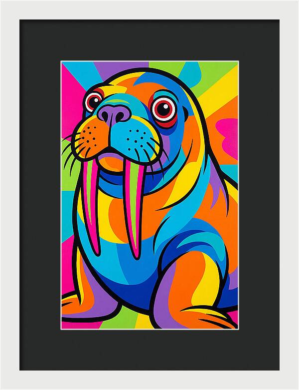 Vibrant Walrus Portrait