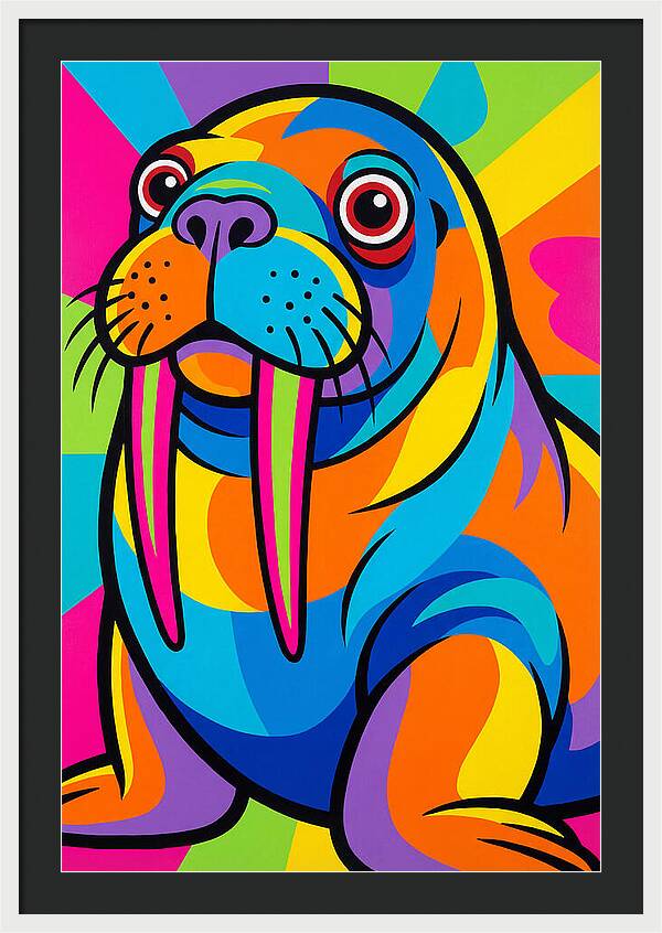 Vibrant Walrus Portrait