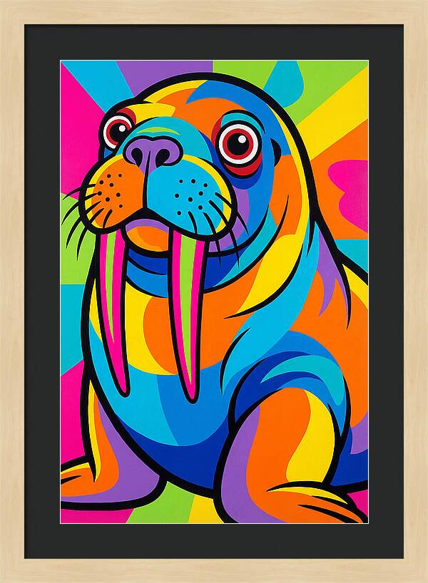 Vibrant Walrus Portrait