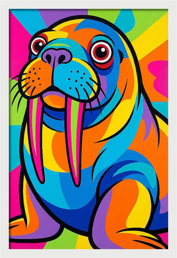 Vibrant Walrus Portrait
