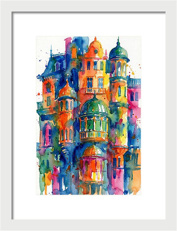 Vibrant Watercolor Architecture