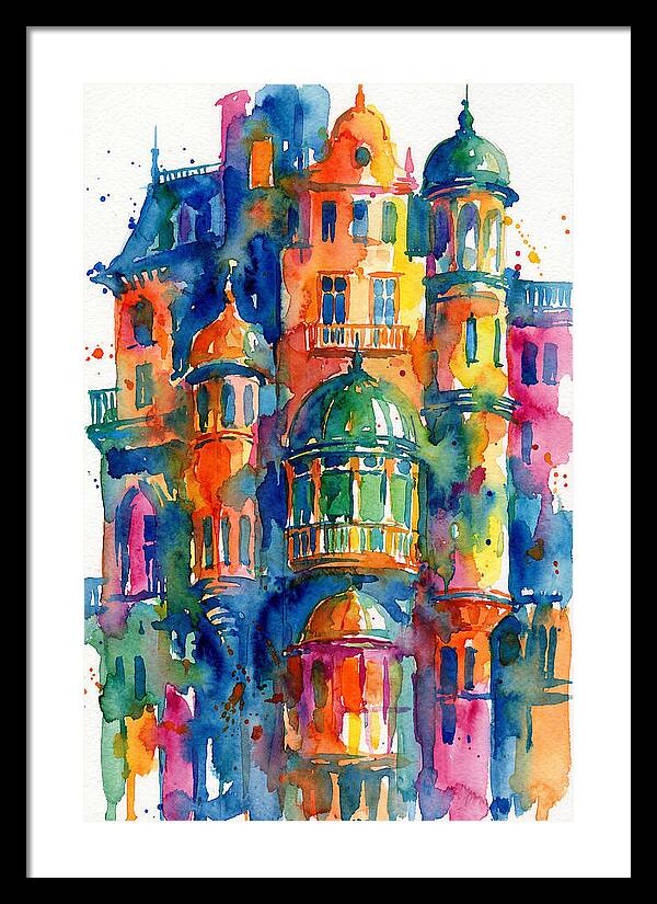 Vibrant Watercolor Architecture