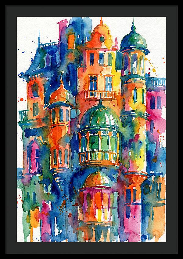 Vibrant Watercolor Architecture