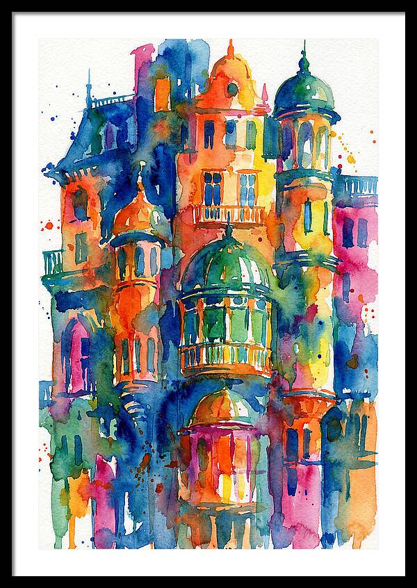 Vibrant Watercolor Architecture