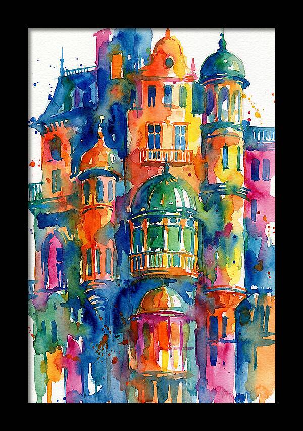 Vibrant Watercolor Architecture