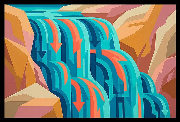 Vibrant Waterfall Flow