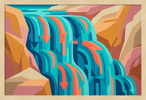 Vibrant Waterfall Flow