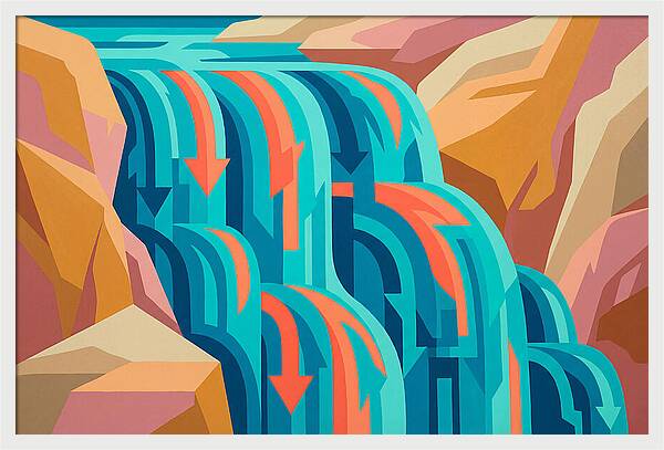 Vibrant Waterfall Flow