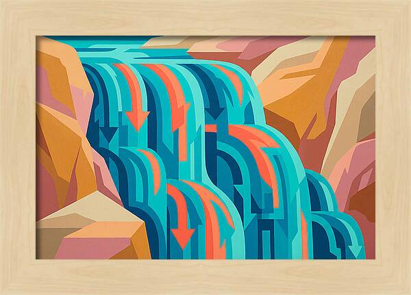 Vibrant Waterfall Flow