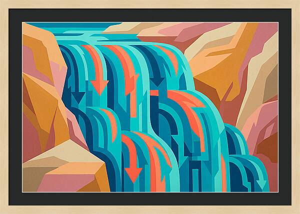Vibrant Waterfall Flow