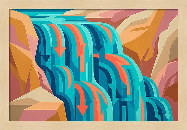 Vibrant Waterfall Flow