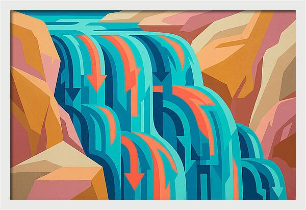 Vibrant Waterfall Flow