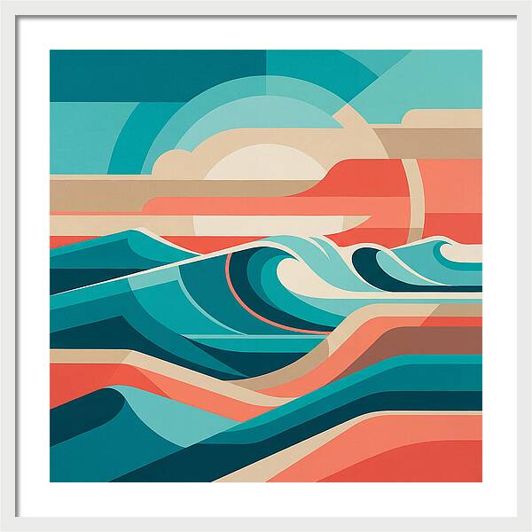 Vibrant Wave Landscape