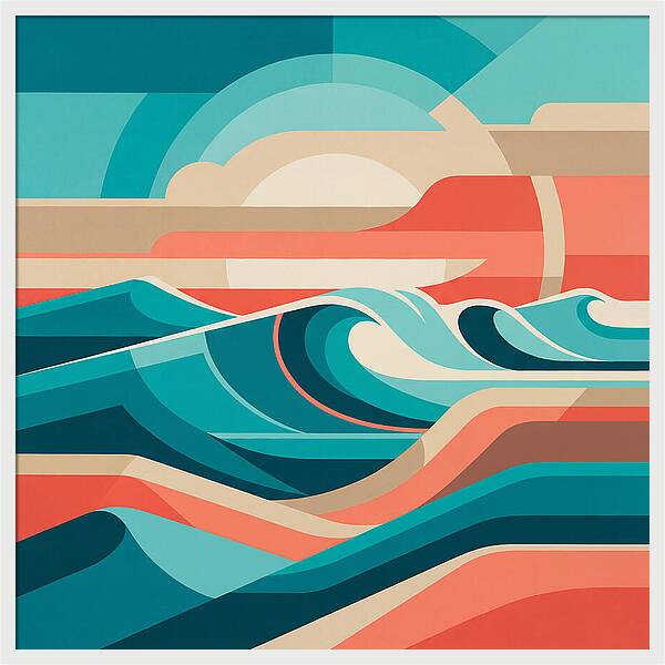Vibrant Wave Landscape