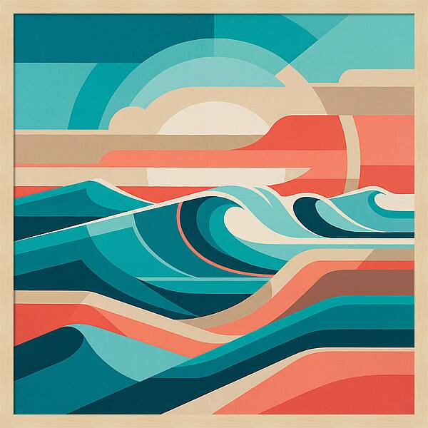 Vibrant Wave Landscape