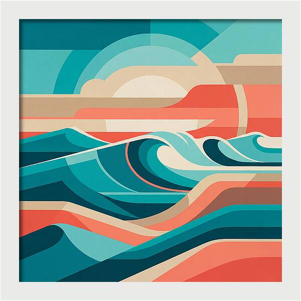 Vibrant Wave Landscape