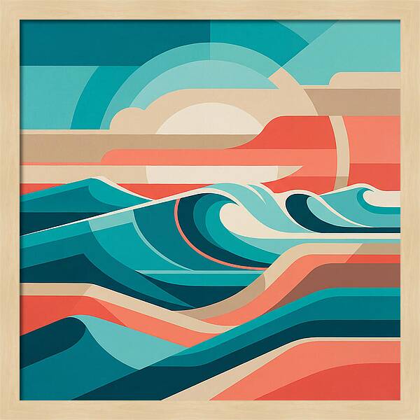 Vibrant Wave Landscape