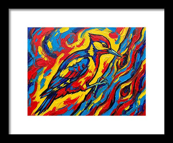 Vibrant Woodpecker In Motion