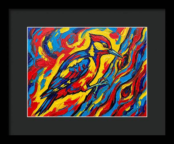 Vibrant Woodpecker In Motion