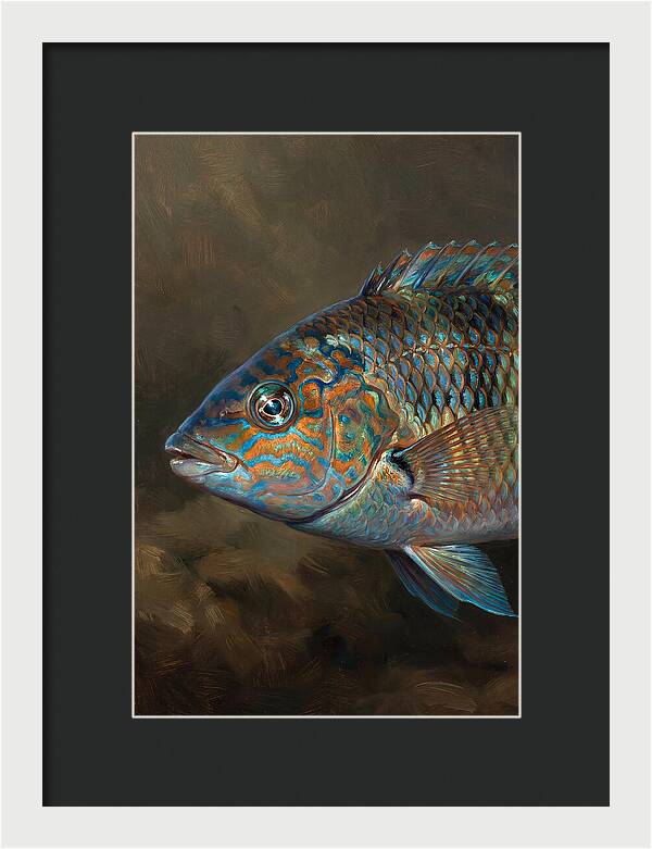 Vibrant Wrasse Portrait
