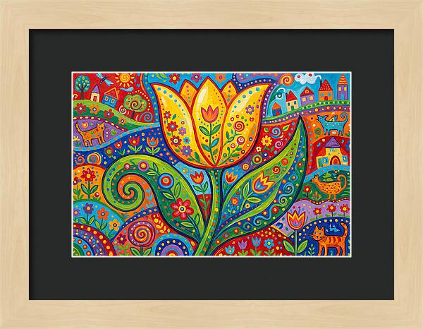 Vibrant Yellow Tulip Landscape