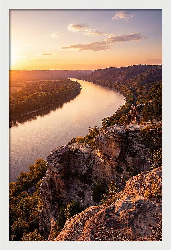 Vicksburg Bluffs At Sunset
